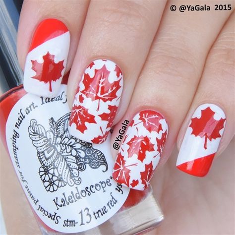 Canada Nails, Portugal Nails, Olympic Nails, Girly Nails, Flag Nails, Bling Nail Art, Black Nails With Glitter, Oh Canada, Nail Vinyls