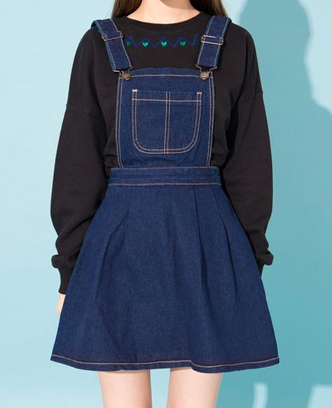 [MIXXMIX] DENIM DRESS OVERALLS Casual Fashion Aesthetic, Overalls Dress Outfit, Cute Overall Dress, Dress Overalls, Overalls Dress, Homemade Ranch Dressing, Homemade Ranch, Family Feast, Trendy Dress Outfits