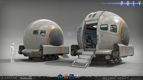 PREY Escape Pod, William Hewitt on ArtStation at https://www.artstation.com/artwork/K92Xx Space Pirates, Escape Pod, Pod Design, Anime Reference, Spaceship Interior, Future Buildings, Sci Fi Design, Sci Fi Environment, Starship Design