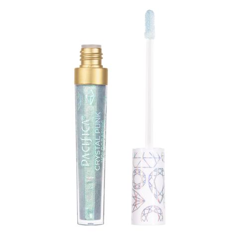 Pacifica Crystal Punk Holographic Mineral Lip Gloss - Cosmos Pacifica Makeup, Holographic Lips, Pacifica Beauty, Glitter Lip, Glitter Lip Gloss, Vegan Lip Balm, Lipstick Art, Glitter Lips, Lip Hydration