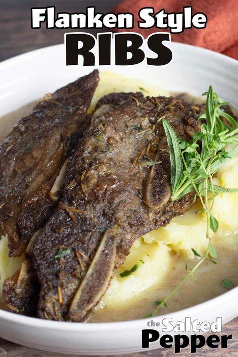 Flanken Short Ribs Recipe Instant Pot, Short Ribs Flanken Style Recipe, Flanken Short Ribs Recipe Oven, Flanken Short Ribs Recipe, Beef Chuck Short Ribs, Short Rib Recipes Oven, Flanken Ribs, Ribs Recipe Oven, Beef Flank