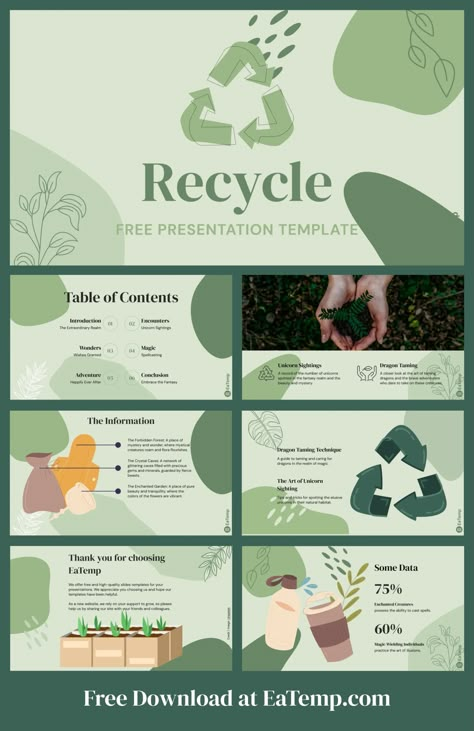 Recycle PPT Presentation Template - Free PowerPoint Templates, Google Slides, Figma Deck And Res… | Presentation templates, Presentation, Presentation template free Recycled Paper Texture, Best Presentation Templates, Free Powerpoint Presentations, Free Ppt Template, Canva Instagram Templates, Powerpoint Slide Designs, Presentation Design Layout, Free Powerpoint Templates, Google Slides Theme