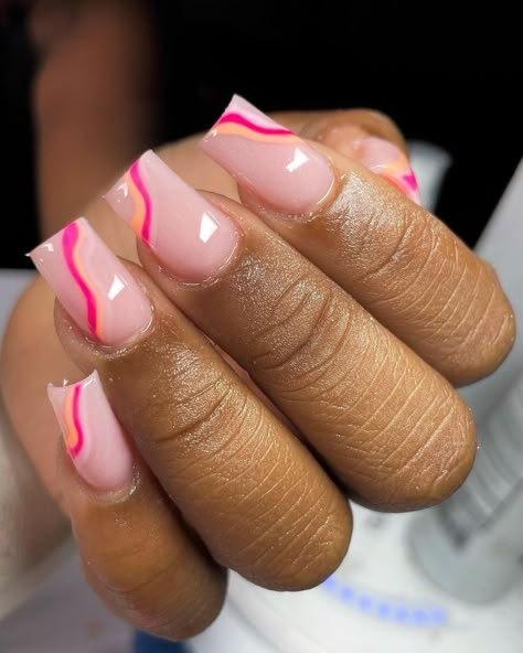 2022 Nails, Sweet Nails, Sunflower Nails, Baddie Nails, Ombre Acrylic Nails, Nails 2022, Colored Acrylic Nails, Minimal Nails, French Tip Acrylic Nails