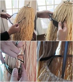 Cousin It Diy, Addams Family Cousin It, Addams Family Halloween Costumes, Adams Family Halloween, Cousin Itt, The Navage Patch, Cousin It, Navage Patch, Fun Diy Halloween Decorations