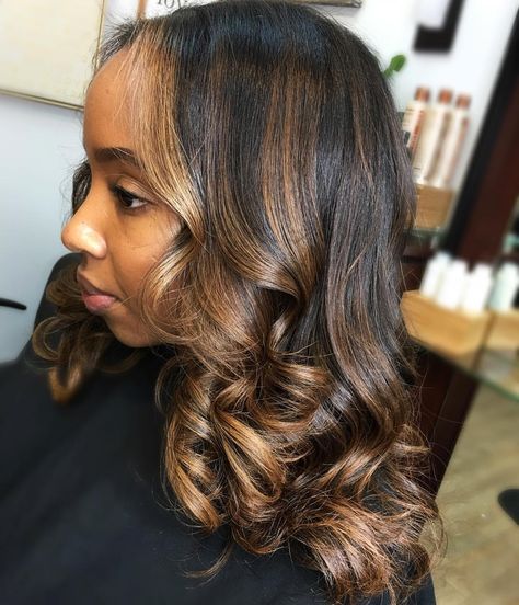 Your hair color is to compliment, not to take away. ❤️ #NaturalHair #TexturedHair #CurlyHair #DimensionalHaircolor #Dimension #Balayage… Wigs Black Women, Highlight Wigs, Curly Hair Salon, Weave Extensions, Loose Waves Hair, Dyed Natural Hair, Pelo Afro, Syracuse Ny, Hair Laid