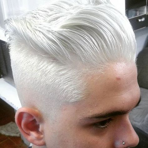 Man With White Hair, White Hair Men, Hair Trends 2015, Mohawk Hairstyles Men, Mens Hair Colour, Quiff Hairstyles, Men Hair Color, Mohawk Hairstyles, Mens Hair Trends