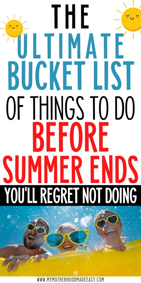 Get your summer bucket list ready with these fun and easy things you can do before the kids go back to school. Click to read more.