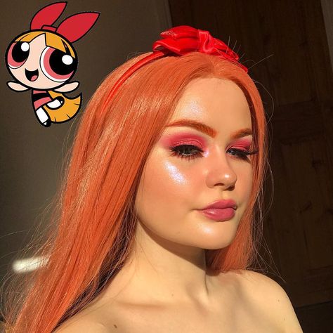 Ellie Addis on Instagram: “blossom ❤️ 1/3 of my ppg serieeees bc i love them ______ @morphebrushes 35b; @girls_attitude luxe lashes; @colourpopcosmetics spellbound…” Ppg Costume, Ellie Addis, Blossom Makeup, Blossom Ppg, Girl Attitude, Curly Girl Hairstyles, Curly Girl, Makeup Art, Girl Power