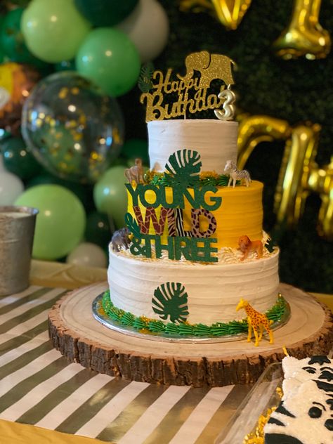 You G Wild And Three, Wild Three Birthday Party Boy, Wild And Three Birthday, Jungle Theme Cake Without Fondant, Wild And Three Birthday Cake, Young Wild And Three Birthday Cake, Young Wild And Three Birthday Boy, Wild And Three Birthday Boy, Three Birthday Cake