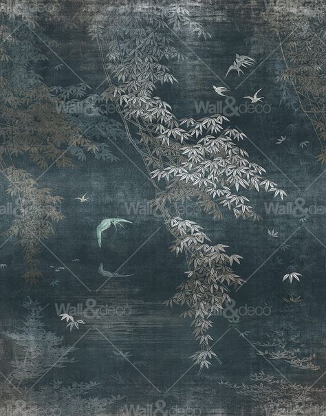 Wall&decò | Browse collections Design Camino, Sustainable Interior Design, Dark Hallway, Silver Wallpaper, Moon River, Contemporary Wallpaper, Wallpaper Collection, Wallpaper Calculator, Hyperrealism