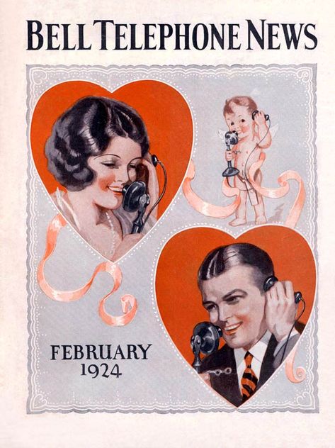 Bell Telephone News 1924-02 : Free Download, Borrow, and Streaming : Internet Archive Valentine Poster, Telephone Vintage, Technology Gifts, Retro Valentines, Vintage Telephone, My Funny Valentine, Old Ads, Vintage Magazines, Vintage Valentines