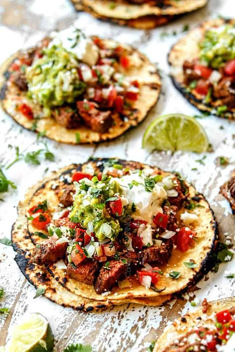 Carne Asada Street Tacos, Asada Street Tacos, Street Taco Recipe, Tacos Recipes, Easy Delicious Dinners, Street Tacos, Tex Mex Recipes, Lemonade Recipes, Carne Asada