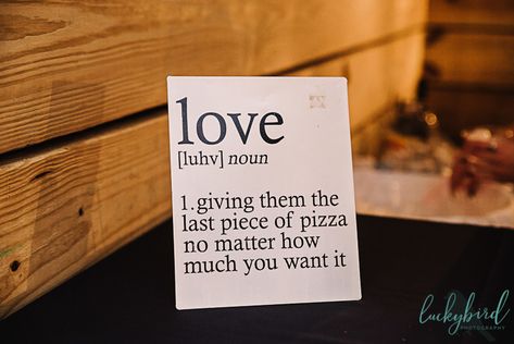 Wedding Pizza Bar Food Ideas, Advice Wedding Sign, Pizza Wedding Buffet, Pizza Buffet Wedding, Pizza Rehearsal Dinner Ideas, Pizza Bar Wedding, Wedding Pizza Bar, Funny Wedding Ideas, Ohio Winter