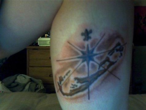 Bermuda Bermuda Tattoo Ideas, It Is Done, A Compass, Compass Rose, Body Language, Paw Print Tattoo, Compass, Tattoos For Guys, Tatting