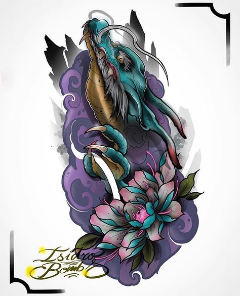 Irezumi Tattoo, Colored Tattoo Design, Organic Tattoo, Japanese Dragon Tattoo, Japan Tattoo Design, Japanese Dragon Tattoos, Irezumi Tattoos, Asian Tattoos, Japan Tattoo