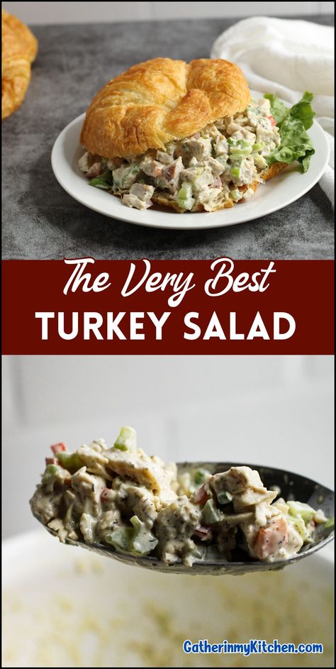 Make the most of your cooked turkey leftovers with this healthy turkey salad recipe. Diced turkey pairs perfectly with crunchy celery and bell peppers in a light, tangy dressing. Ideal for a nutritious turkey sandwich or wrap. Turkey Bacon Salad, Healthy Turkey Salad Recipe, Turkey Apple Salad, Keto Turkey Salad Recipe, Chopped Turkey Salad, Turkey Salad With Cranberries, Best Turkey Salad Recipe, Turkey Salad Sandwich Recipe, Leftover Turkey Salad Recipes