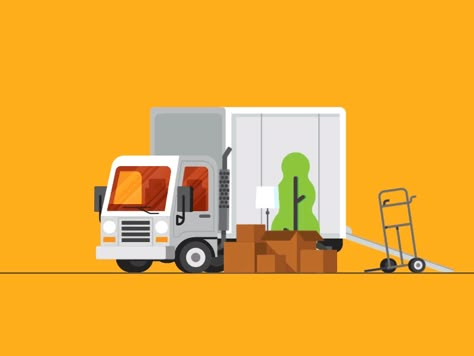 Truck_2.0 by Nikita Melnikov Delivery Animation, Truck Animation, Moving Illustration, Delivery Illustration, Nick Slater, Gif Illustration, Movers And Packers, Best Movers, Amazing Facts For Students