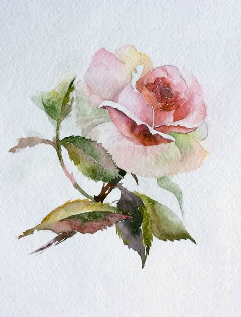 Pin by Laural Anderson on Watercolor Inspiration in 2022 | Watercolor flower art, Floral watercolor paintings, Flower art painting Watercolour Flowers Painting, Watercolour Roses, Arte Aesthetic, Roses Watercolor, Rose Watercolor, Watercolor Flowers Tutorial, Floral Watercolor Paintings, Watercolor Paintings For Beginners, Watercolor Roses