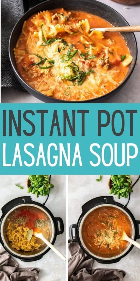 Instant Pot Lasagna Soup Vegetarian, Instapot Lasagna Soup Recipe, Ip Lasagna Soup, Lasagna Soup Instant Pot Easy, Lasagne Soup Recipe Instant Pot, Instapot Lasagna Soup Recipe Easy, Pressure Cooker Lasagna Soup, Instant Pot Lasagna Soup Recipes, Insta Pot Lasagna Soup