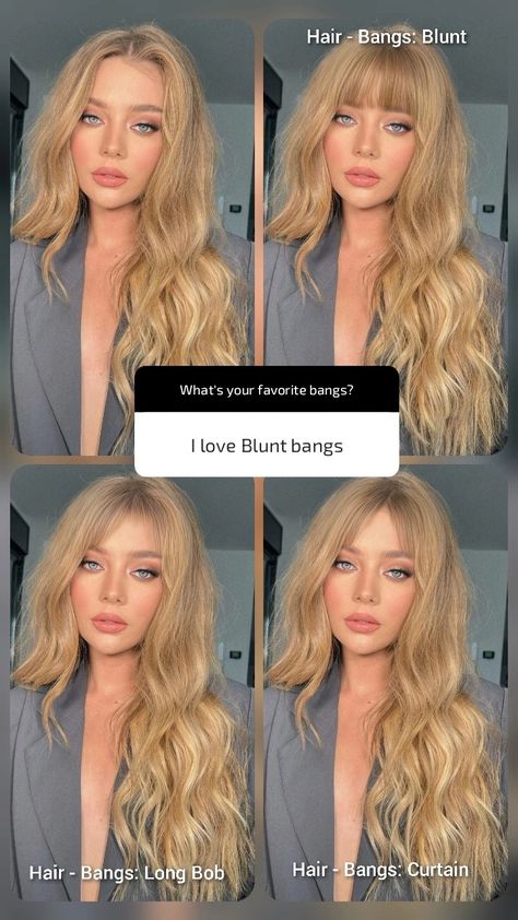 Inspiration Long Hair With Bangs Before And After, Center Part Bangs Long Hair, Hair Dye Before And After, Long Bob Before And After, Bangs Vs No Bangs Long Hair With, Bob Before And After, Curtain Bangs Before And After, Bangs Transformation, Wavy Hair With Fringe