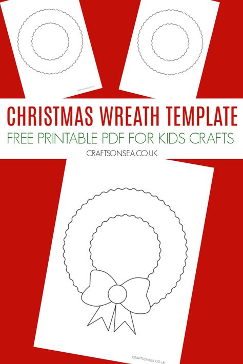 Christmas Wreaths Crafts For Kids, Wreath Printable Free Templates, Christmas Wreath Template Free Printable, Christmas Wreath Preschool Craft, Wreath Template Free Printable, Christmas Wreath Craft Preschool, Wreath Printable Free, Wreath Preschool Craft, Wreath Printable Christmas