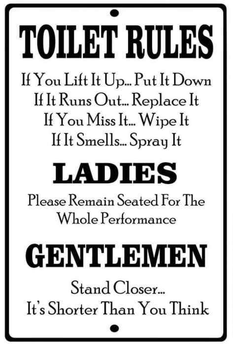 Bathroom Rules Sign, House Rules Sign, Toilet Rules, Door Indoor, Bathroom Quotes, Bathroom Rules, Funny Bathroom, House Rules, Wall Door