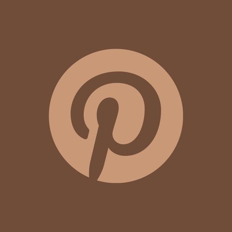 Aesthetic Logos For Apps Brown, Brown Pinterest App Icon, Pinterest App Icon, Aesthetic Apps, فنسنت فان جوخ, Icon Pictures, Brown Icons, App Store Icon, Beige Icons:)