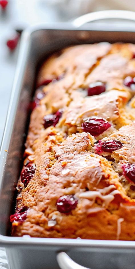 Panera Orange Cranberry Bread, Bread With Glaze, Craisins Recipes, Orange Cranberry Bread, Cream Bread Recipe, Baking For Beginners, Orange Bread, Cranberry Orange Bread, Cozy Afternoon