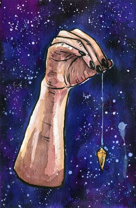 Pendulum Illustration, Painting Of A Hand, Pendulum Art, Newton Drawing, Pendulum Chart, Inktober Illustration, Pagan Nature, Art For Mom, Dark Mysterious