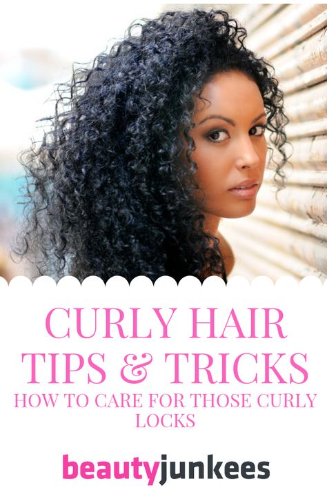 The Curly Hair Showdown – How to Care for Those Curly Locks - Curly Hair Tips and Tricks.  Know the right products, tools, how to style, how to manage frizz, etc.  You have questions, we have answers. #BeautyJunkees #CurlyHairTipsAndTricks #CurlyHairCare #TipsAndTricks People With Straight Hair, Curly Hair Tips And Tricks, People With Curly Hair, Tight Curly Hair, Super Curly Hair, Hair Tips And Tricks, Large Curls, Dry Curly Hair, Breaking Hair