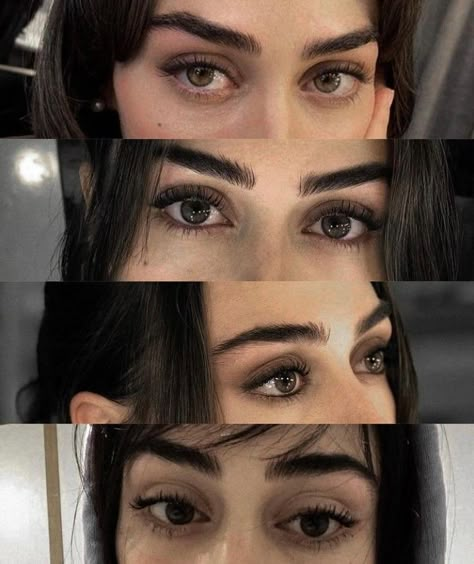 Long Eyebrows, Dream Face, Beautiful Eyes Color, Thick Brows, Doe Eyes, Thick Eyebrows, Aesthetic Eyes, Eyebrow Shaping, Long Lashes