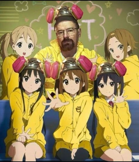 heisenberg walterwhite k-on kon k on Walter White Anime, Breaking Bad Anime, Celebrities With Anime Characters, Rapper And Anime, Gangsta Anime, Better Call Saul Breaking Bad, Real Anime, Bad Memes, Walter White