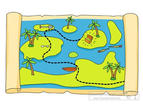 Pirates : treasure-map-clipart : Classroom Clipart Treasure Map Clipart, Magical Classroom, Map Cartoon, Treasure Hunt Map, Map Clipart, Pirate Box, Pirates Treasure, Couple Comics, Cartoon Map