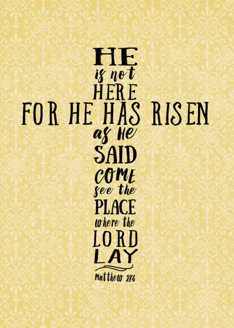 Easter Scripture, Matthew 28:6, He is Not Here, He is Risen card He Is Risen Bible Journaling, He Is Risen Design, Christian Easter Cards Handmade, He Is Risen Graphic, He’s Not Here He’s Risen, He Is Risen Cross, Easter Scriptures, Invitation Layout, Bulletin Journal