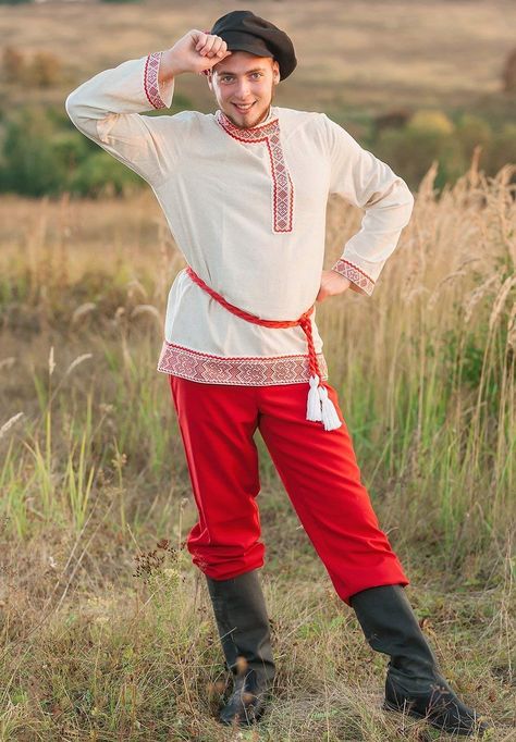 Russian Folk Costume, Traditional Man, Russian Traditional Clothing, Slavic Clothing, Outfits Men Streetwear, Russian Clothing, Russian Folk, Winter Outfits Men, Jackets Men Fashion