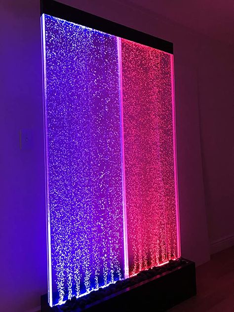 Bubble Fountain, Water Bubble Wall, Indoor Waterfall Wall, Sensory Lights, Bubble Wall, Color Lights, Waterfall Wall, Bubbles Wallpaper, Led Color Changing Lights