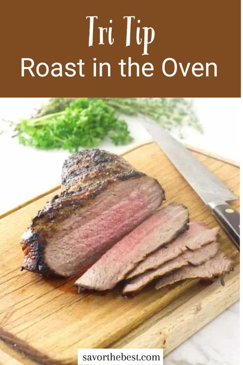 A tri-tip roast is a cut of beef that looks like a large, triangular-shaped, extra-thick steak. It is actually a roast and it has amazing flavor. This is a cut of beef from the lower portion of the sirloin and tends to be pretty lean. Oven Roasted Tri Tip, Tri Tip Steak Recipes, Tritip Recipes, Rump Roast, Roast In The Oven, Roasted Beef, Dry Rub Recipes, Roast Beef Recipes, Rub Recipes