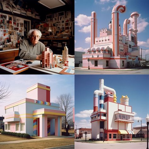 Robert Venturi Midjourney style | Andrei Kovalev's Midlibrary 2.0 Venturi Effect Architecture, Robert Venturi Architecture, Denise Scott Brown, Robert Venturi, Scott Brown, Architecture School, Guy Bourdin, Bjarke Ingels, Norman Foster