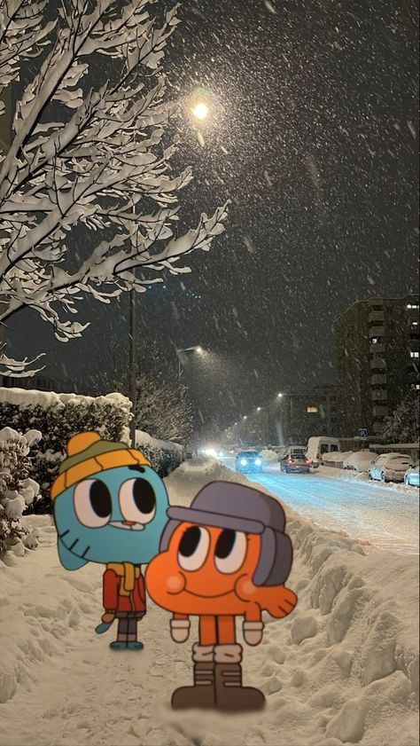 It's supposed to be some kind of aesthetic Gumball Christmas Pfp, The Amazing World Of Gumball Darwin, The Amazing World Of Gumball Wallpapers, Gumball And Darwin Wallpapers, Amazing World Of Gumball Aesthetic, Darwin Aesthetic, Gumball Christmas, Amazing World Of Gumball Wallpapers, Gumball Aesthetic