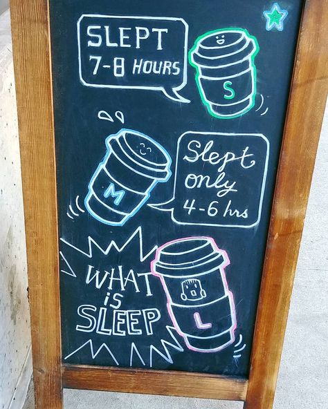 Cafe Blackboard Design, Funny Cafe Signs, Coffee Shop Sandwich Board, Funny Coffee Signs Chalkboard, Coffee Sign Ideas, Coffee Shop Board, Coffee Shop Chalkboard Signs, Coffee Chalkboard Sign, Starbucks Manager