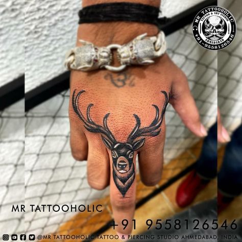 Any Tattoo inquiry Call: 9558126546 Whatsapp: 9558126546 🟡 Adress:- FF 120, Above Jay Bhavani, Opp. Rahul Tower, Anandnagar, Setellite, Ahmedabad-380015 #deertattoo #deerfingertattoo #deerdesign #fingertattoos #middlefinger #tattooformen #tattooforgirls #tattooforwomen #simpletattoos #geomatric #horn #finger #traditional #antlers #couples #tattoos #tattooidea #tattoodesign #tattooart #knuckles #handtattoos #mrtattooholic #tattoostudio #Ahmedabad #gujjutattoo #gujrat #gandhinagar #satellite Antler Hand Tattoo, Deer Finger Tattoo, Middle Finger Tattoo, Middle Finger Tattoos, Wildlife Tattoo, Cool Nature, Couples Tattoos, Knuckle Tattoos, American Flag Wallpaper