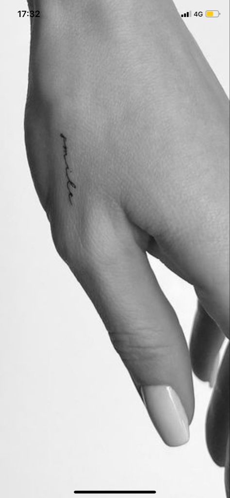 Elegant Cursive Tattoo, Mini Hidden Tattoos, Slim Tattoo Ideas, Che Sara Sara Tattoo, Know You’re Enough Tattoo, Initial Fine Line Tattoo, Side Of Thumb Tattoo, Back Wrist Tattoo, For Him Tattoos