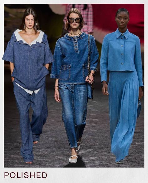 Every Major Denim Trend to Know For Spring 2024 | Who What Wear 2024 Denim Trends Women, Denim Trend 2024, 2024 Denim, Denim 2024, Denim Trends 2024, Jeans 2024 Trends Women, Double Denim Fashion, Double Denim Looks, Summer Shorts Denim