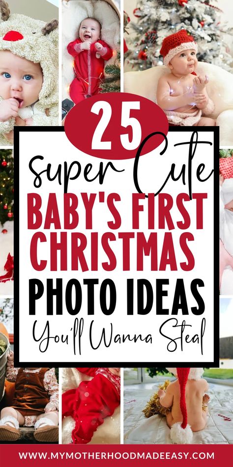 Baby first Christmas Baby First Xmas Pictures, Cute Newborn Christmas Pictures, Infant First Christmas Pictures, Baby Xmas Picture Ideas, Christmas Photo Ideas For Newborn, Christmas Photo With Newborn, Christmas Pictures Newborn, Christmas Pictures To Take With Baby, Diy Babies First Christmas Photos