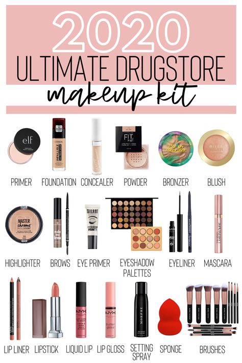 Looking for affordable makeup products that offer amazing quality? Check out this updated ultimate drugstore makeup kit for budget-friendly products to add to your routine. Necessary Makeup Products, Must Makeup Products, High Quality Makeup Products, Cheapest Makeup Products, Beginner Friendly Makeup Products, Best Makeup Drugstore, Good Makeup Brands Products, Makeup Best Products, Go To Makeup Products