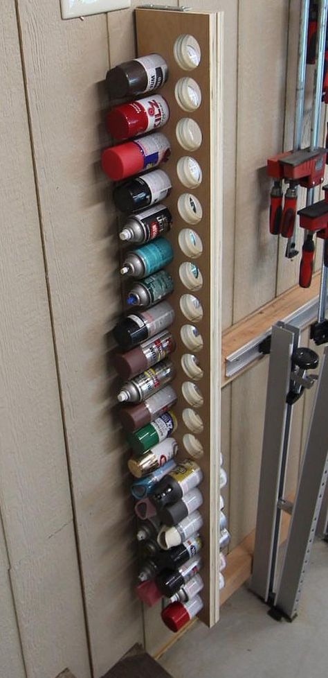 Shop Garage Organization Ideas, Paint Can Organization Garage, Garage Parts Storage, Work Shed Organization, Scene Shop Organization, Nuts Bolts Screws Organization, Tool Shop Organization Ideas, Organization Ideas For Tools, Wood Shop Organization Ideas Diy