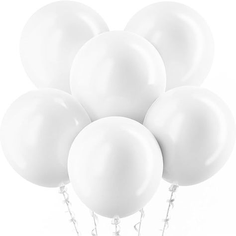 Amazon.com: Bezente White Balloons 18 Inch - 30 Pack Large Thick White Balloons Big Round White Latex Balloons for Wedding Baby Shower Anniversary Birthday Party Decorations : Toys & Games Balloons For Wedding, Beautiful Balloons, White Balloons, Latex Balloons, Birthday Party Decorations, Toys Games, Vision Board, Balloons, Party Decorations