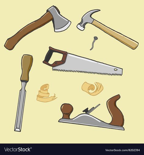 Carpenter Illustration, Plane Illustration, Plane Drawing, Learn Turkish Language, Carpenter Tools, Wood Crafting Tools, Woodworking Machinery, Woodworking Guide, Wood Plans