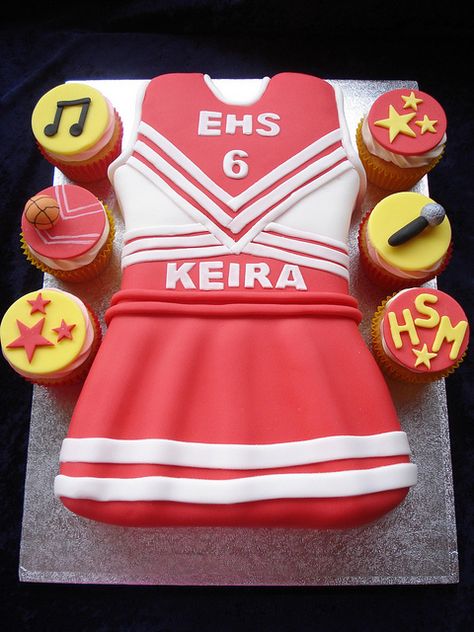 Cheerleader Birthday Cake ideas, I love how they made the uniform High School Musical Cheerleader, Cheerleader Cakes, High School Musical Party, Cheer Cake, Cheerleader Cake, Cheerleader Birthday Party, Cheerleading Birthday, Cheer Birthday Party, Cheerleader Party