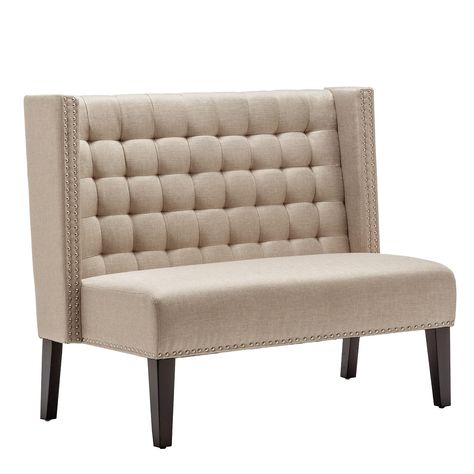 Entryway Seating, Modern Settee, Dining Bench With Back, Button Tufted Sofa, Banquette Dining, Upholstered Banquette, Upholstered Settee, Upholstered Dining Bench, Settee Bench